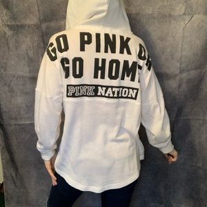 Pink Victoria’s Secret lightweight hoodie
